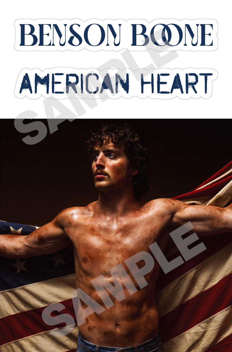 Benson Boone『American Heart』日本盤初回生産限定二大封入特典 ステッカーシート SAMPLE
