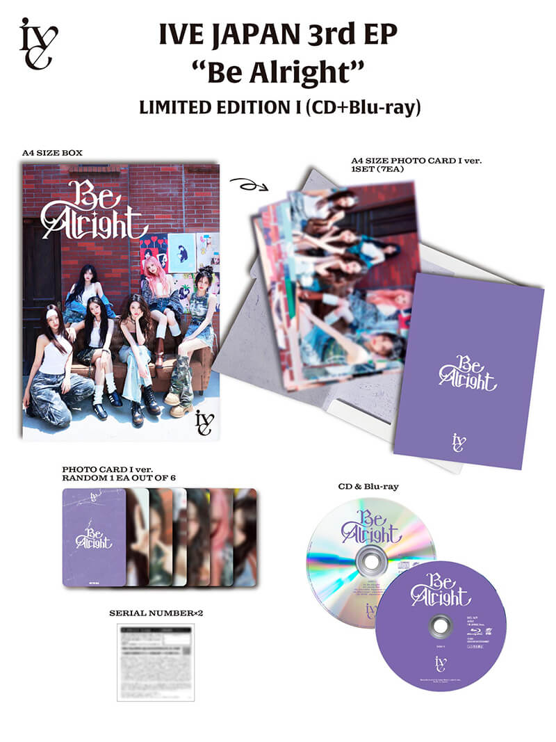 IVE JAPAN 3rd EP『Be Alright』【初回生産限定盤I (CD+Blu-ray)】