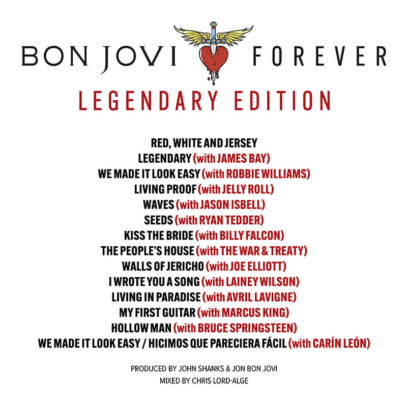 Bon Jovi『Forever (Legendary Edition)』Tracklist