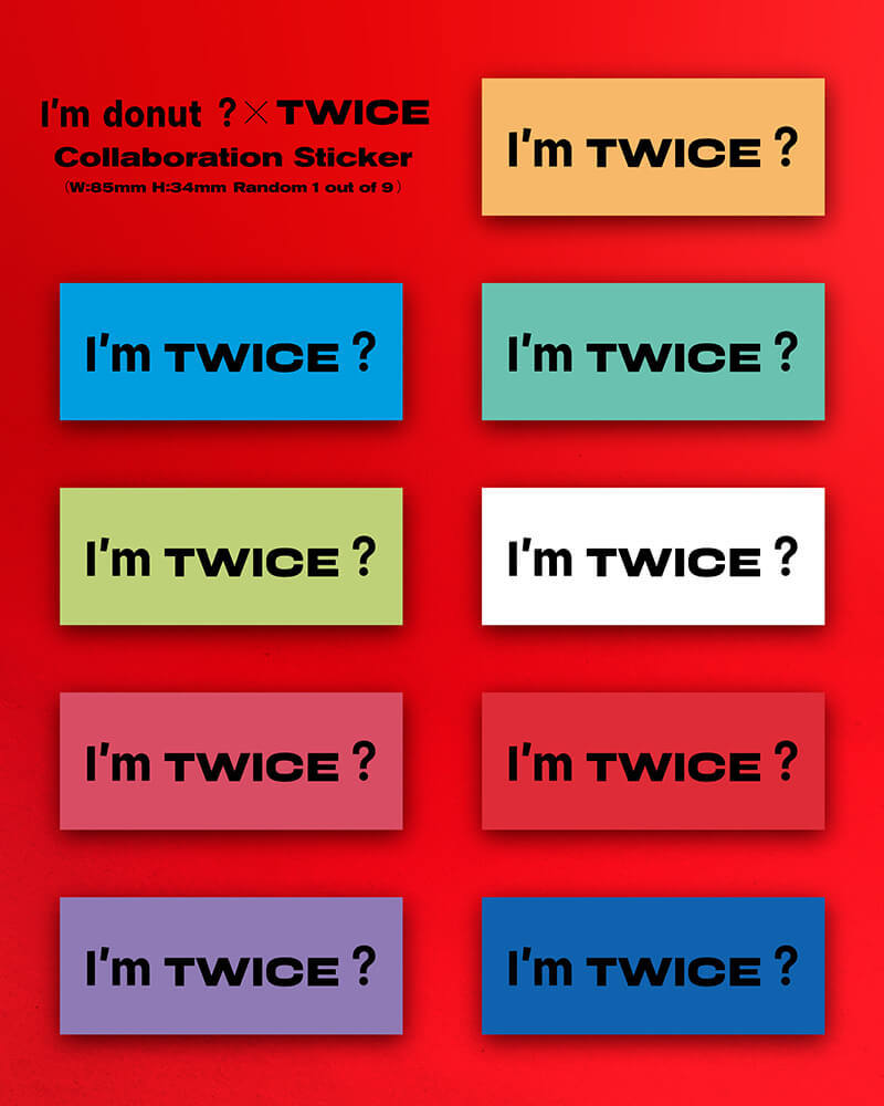 I'm donut ？ × TWICEコラボステッカー