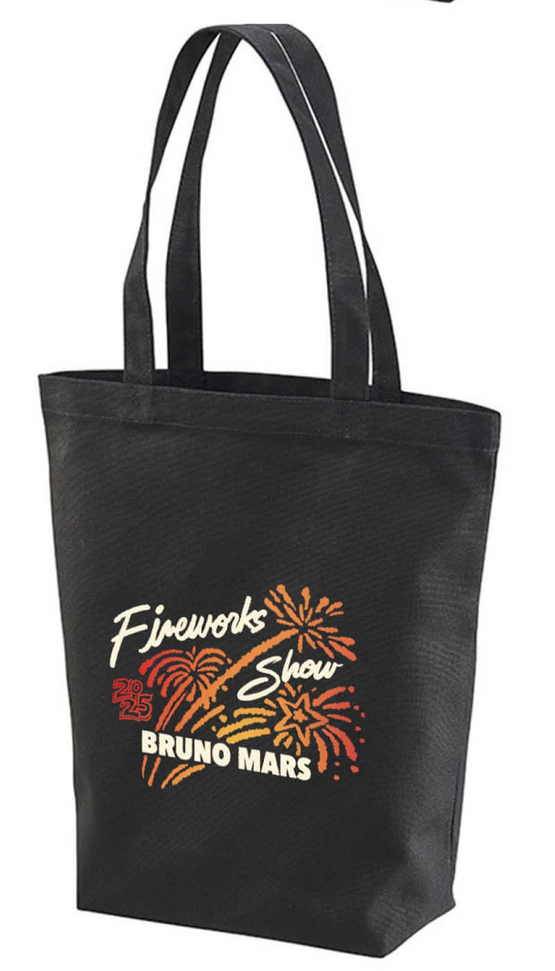 Bruno Mars Fireworks Show 2025 グッズ付きチケット特典 トートバック