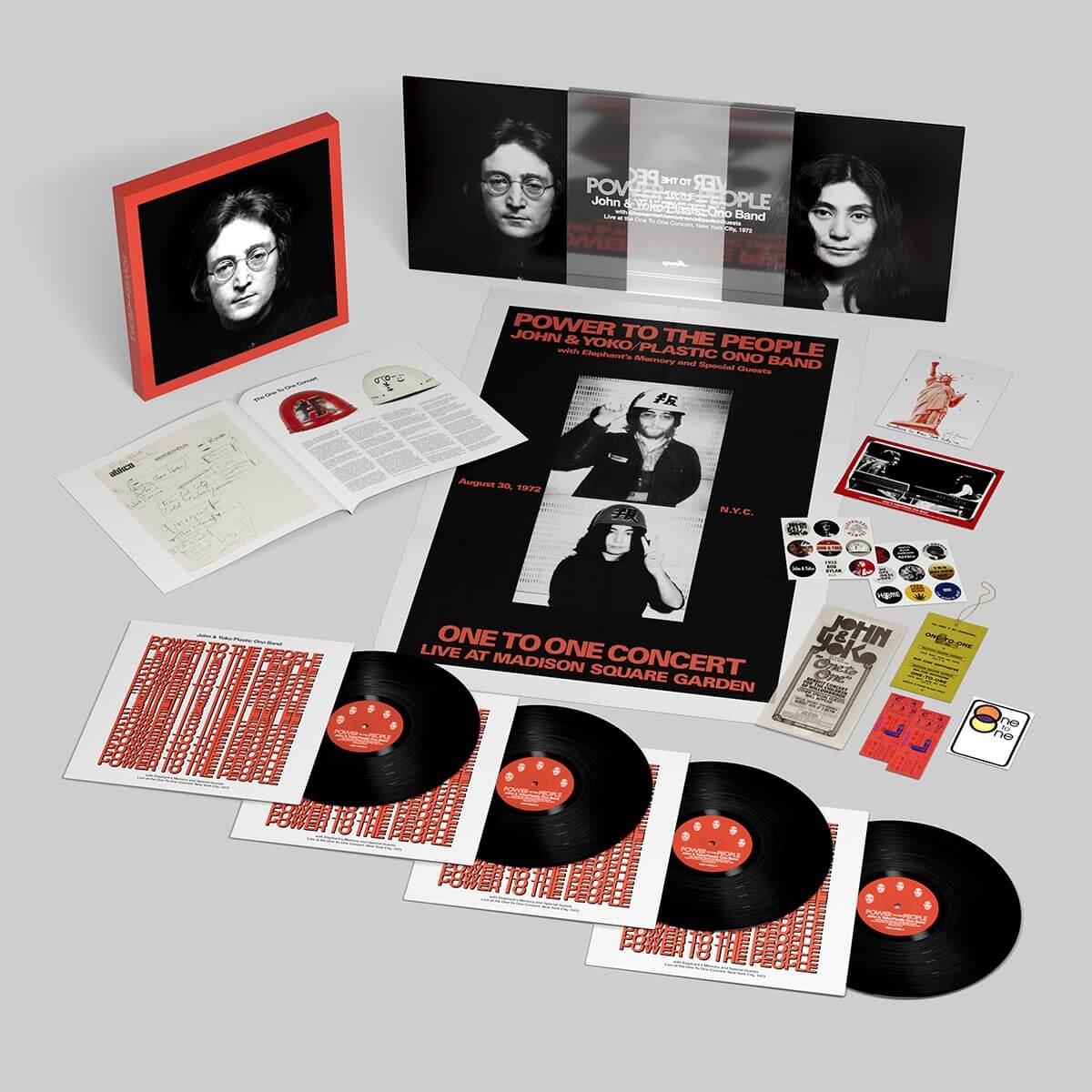 John Lennon, Yoko Ono, The Plastic Ono Band, Elephants Memory and Special Guests『POWER TO THE PEOPLE』4LP BoxSet ProductShot