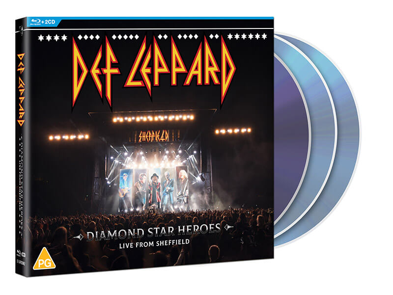 Def Leppard『Diamond Star Heroes Live From Sheffield』Blu-ray+2CD ProductShot