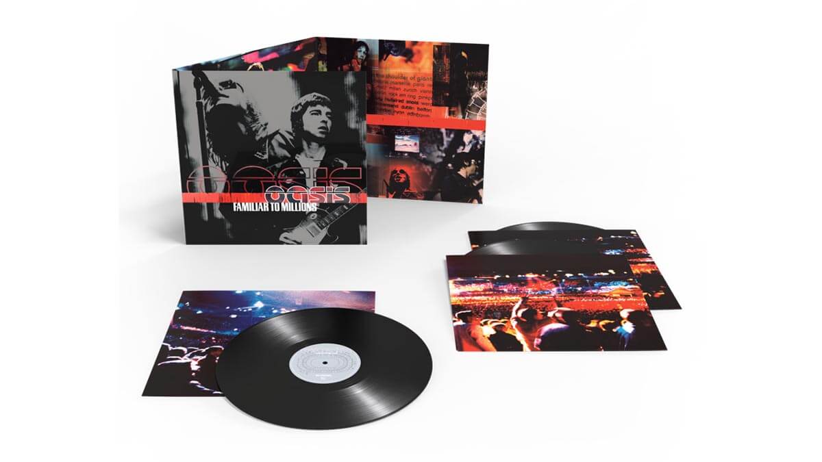 オアシス、ライヴ・アルバム『Familiar to Millions』が25周年を記念した限定仕様(2CD/3LP)で11/14にリリース!