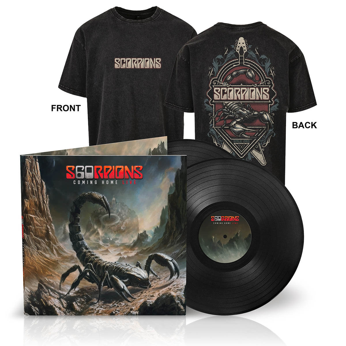 Scorpions『Coming Home Live』2LP Black+T-Shirt