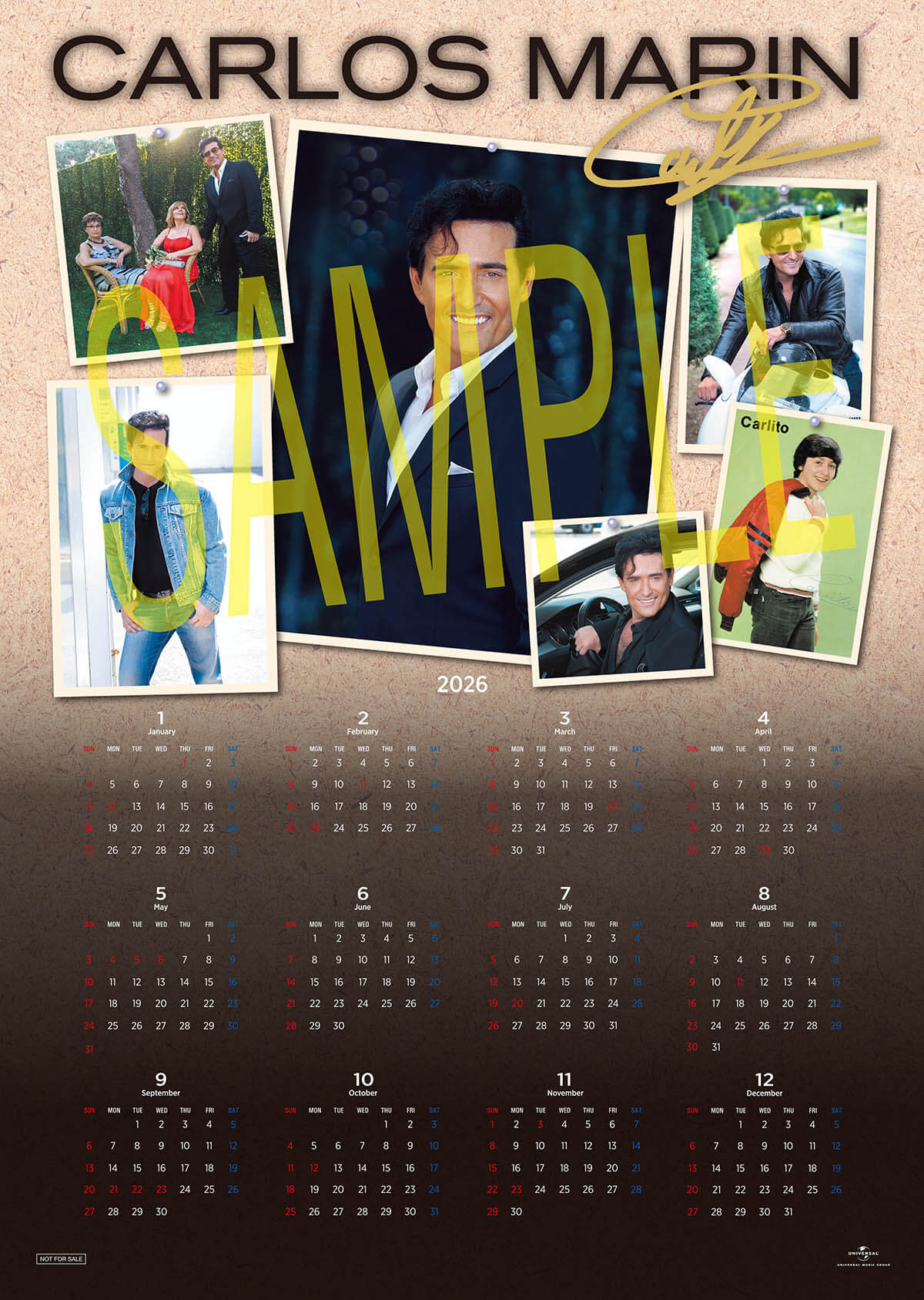 CARLOS MARIN『PORTRAIT+CARLITO』一般特典ポスターカレンダー SAMPLE
