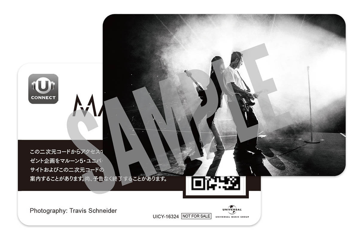 マルーン5『シングルス・コレクション』封入特典 U-CONNECTカード SAMPLE