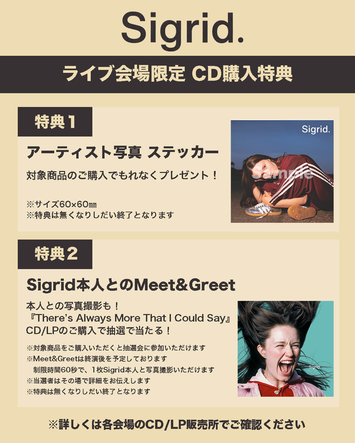 Sigrid 即売特典