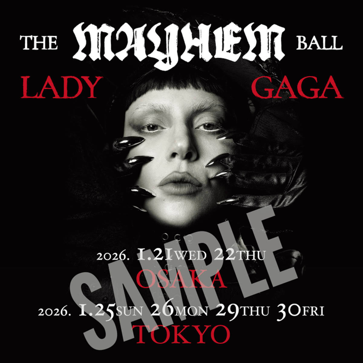 LADY GAGA『The MAYHEM Ball』ザ・メイヘム・ボール・ステッカー SAMPLE