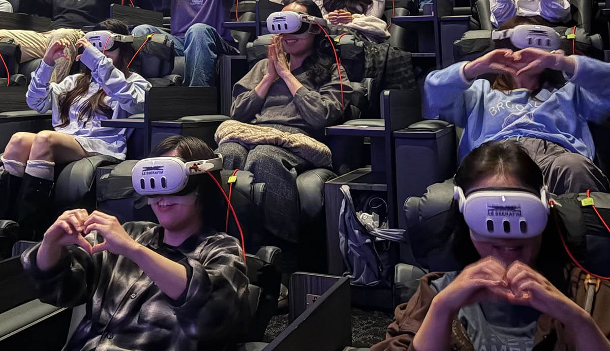 ※4月14日VRコンサート試写会の様子