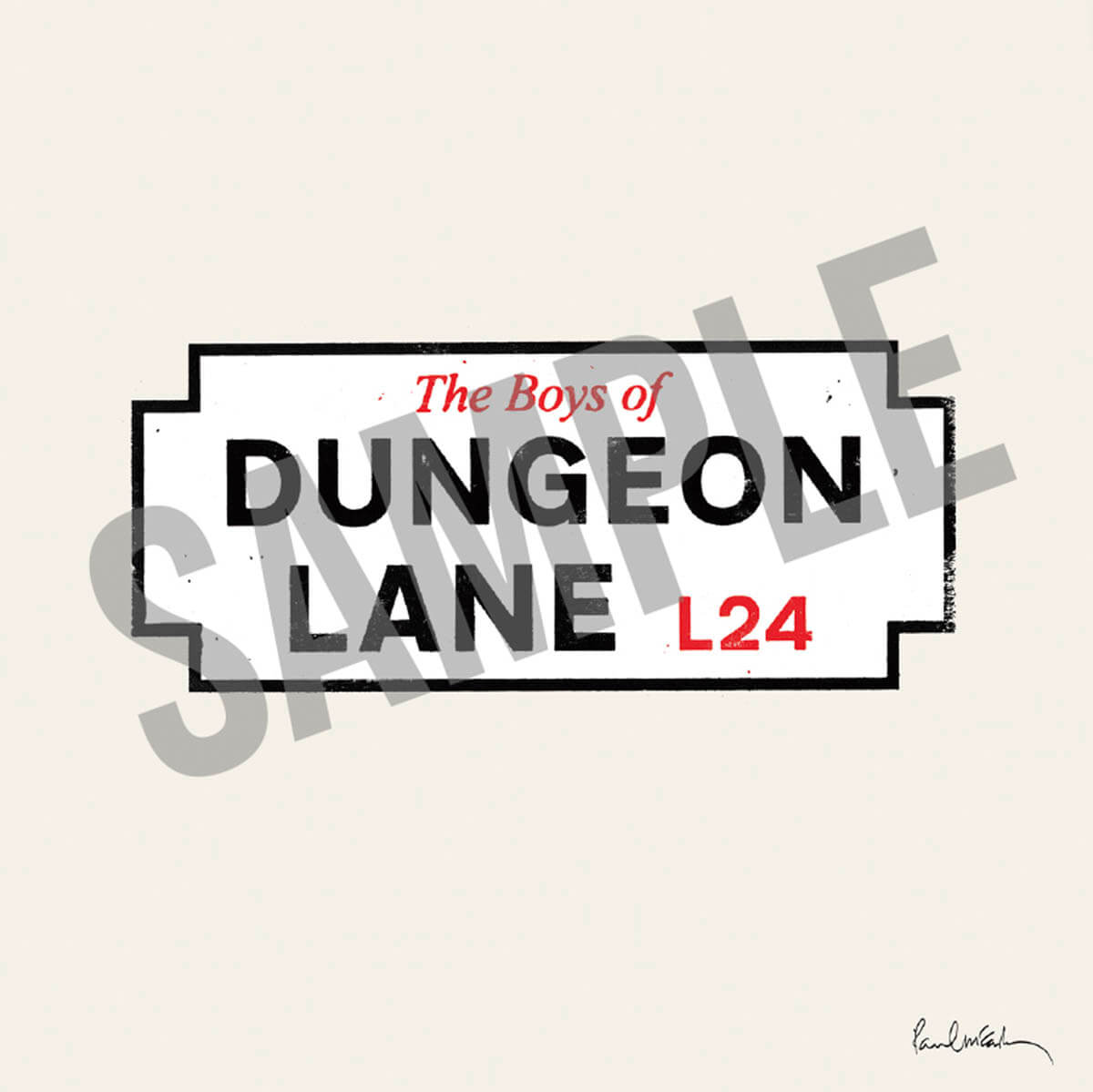 ポール・マッカートニー『ダンジョン・レインの少年たち』タワーレコードオリジナル特典：ステッカー（ジャケ絵柄）60x60mm SAMPLE