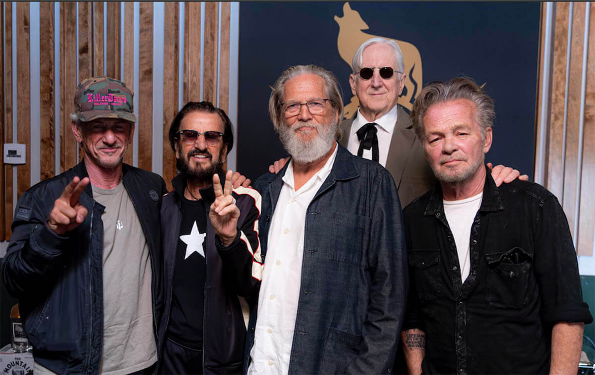 LEFT to RIGHT: Sean Penn, Ringo Starr, Jeff Bridges, T Bone Burnett, John Mellencamp // Photo by Scott Ritchie