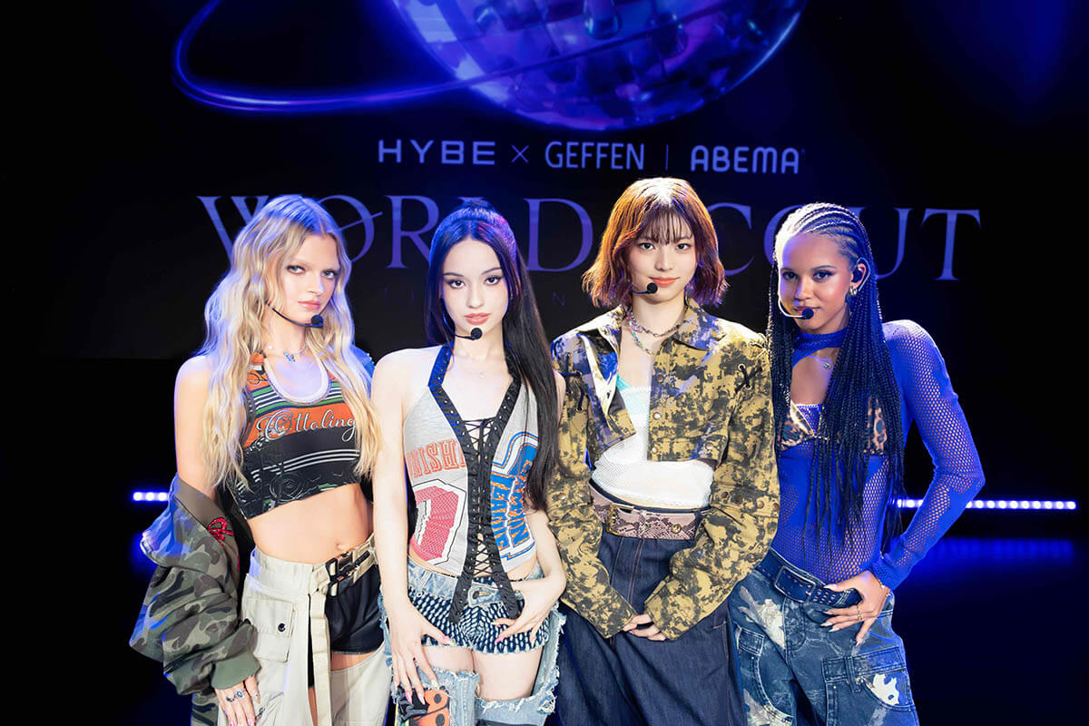 エミリー (EMILY), レクシー (LEXIE), 咲来 (SAKURA) and サマラ (SAMARA) of SAINT SATINE (C)HYBE x Geffen Records