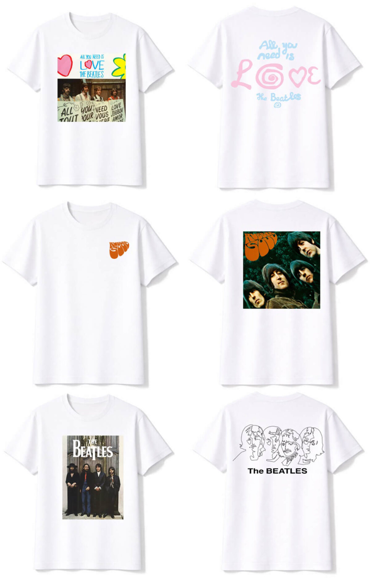 ザ・ビートルズ来日60周年記念ポップ・アップ・ストアで販売されるTシャツ3種類を発表！