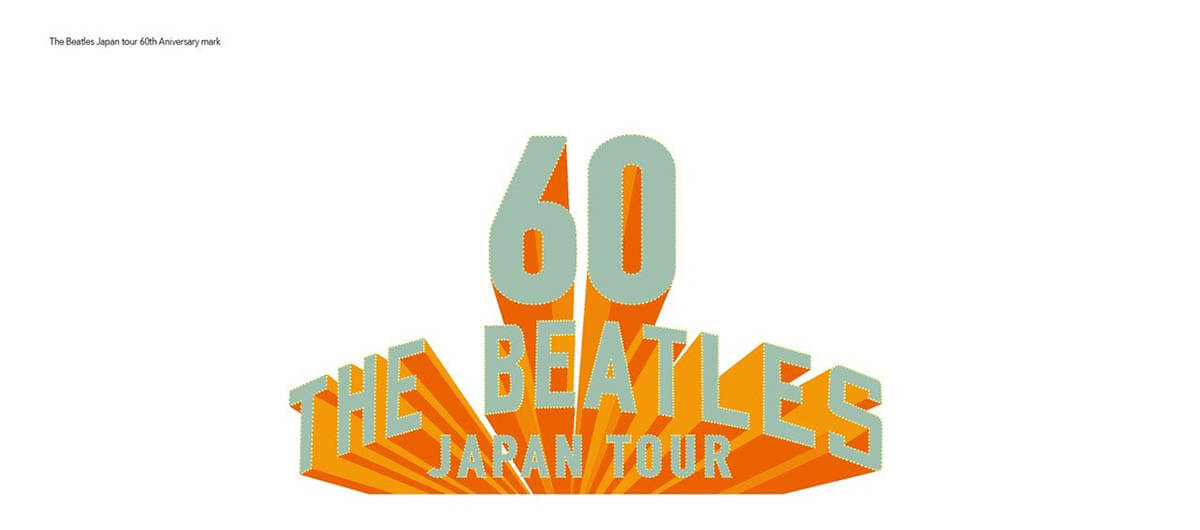 ザ・ビートルズ来日60周年ロゴ The Beatles Japan Tour 60th Anniversary mark