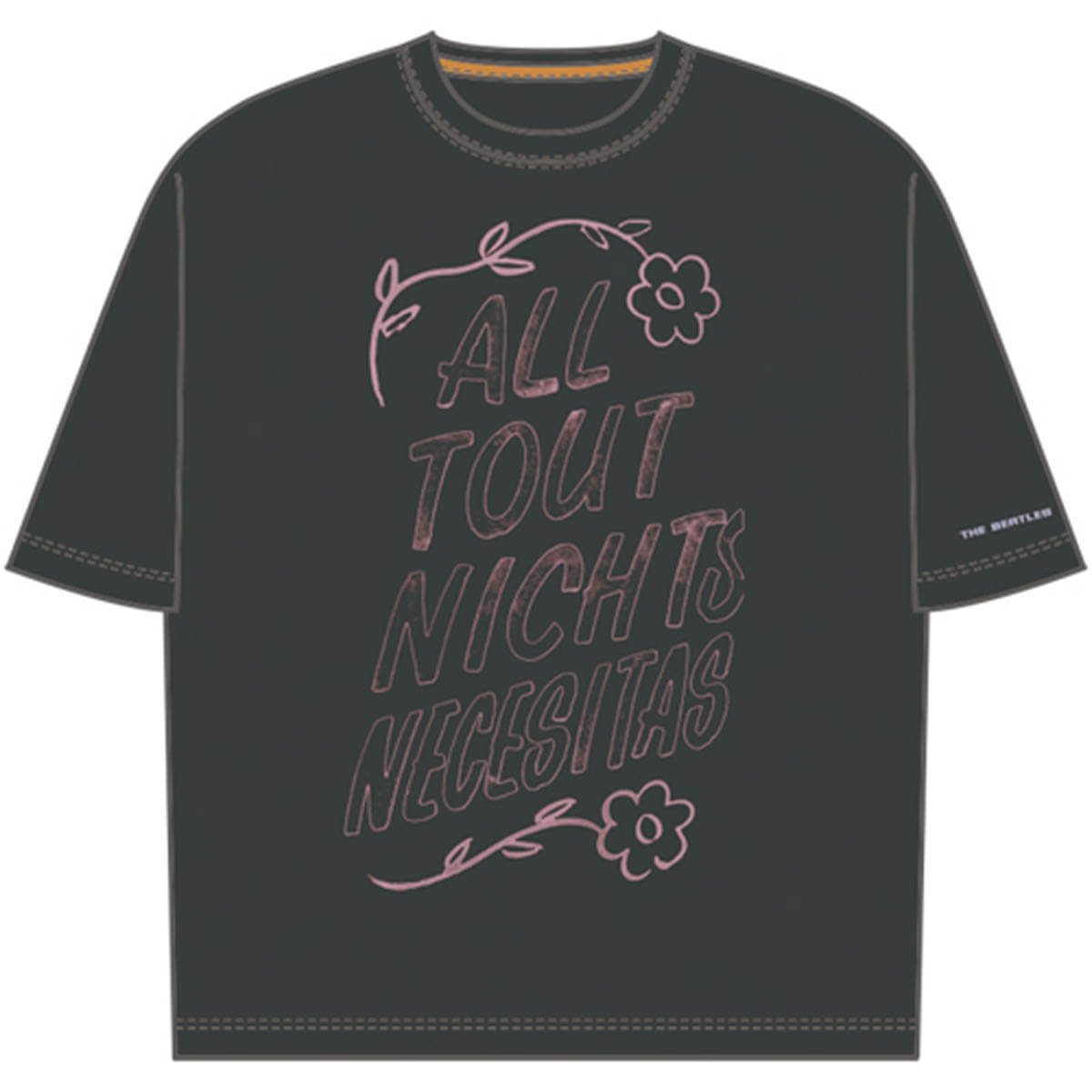 ザ・ビートルズ来日60周年記念ポップ・アップ・ストア販売 Tシャツ ① All Tout Nichts Necesitas T-shirts Black