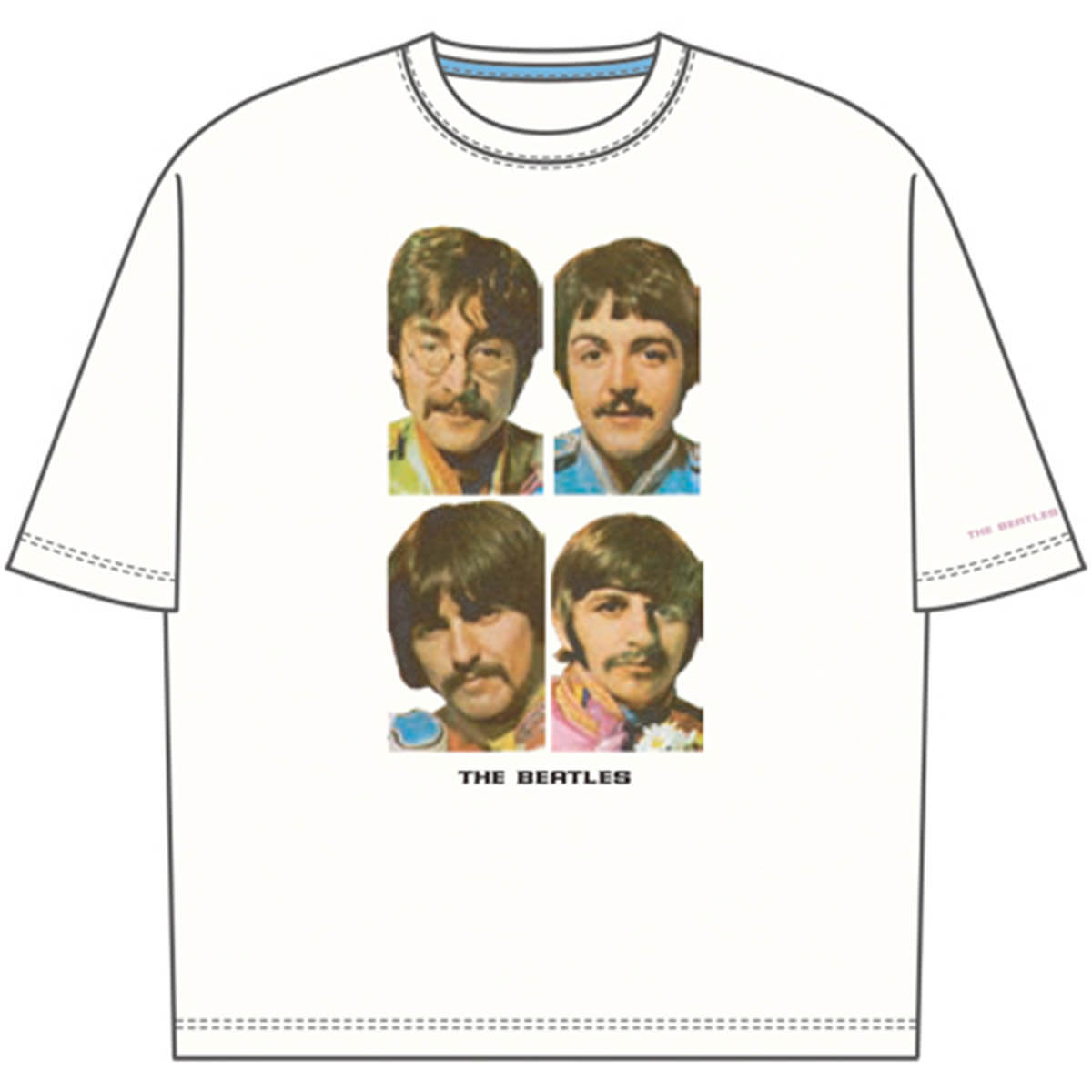 ザ・ビートルズ来日60周年記念ポップ・アップ・ストア販売 Tシャツ ② 1967 Individual Face Photo T-shirts White