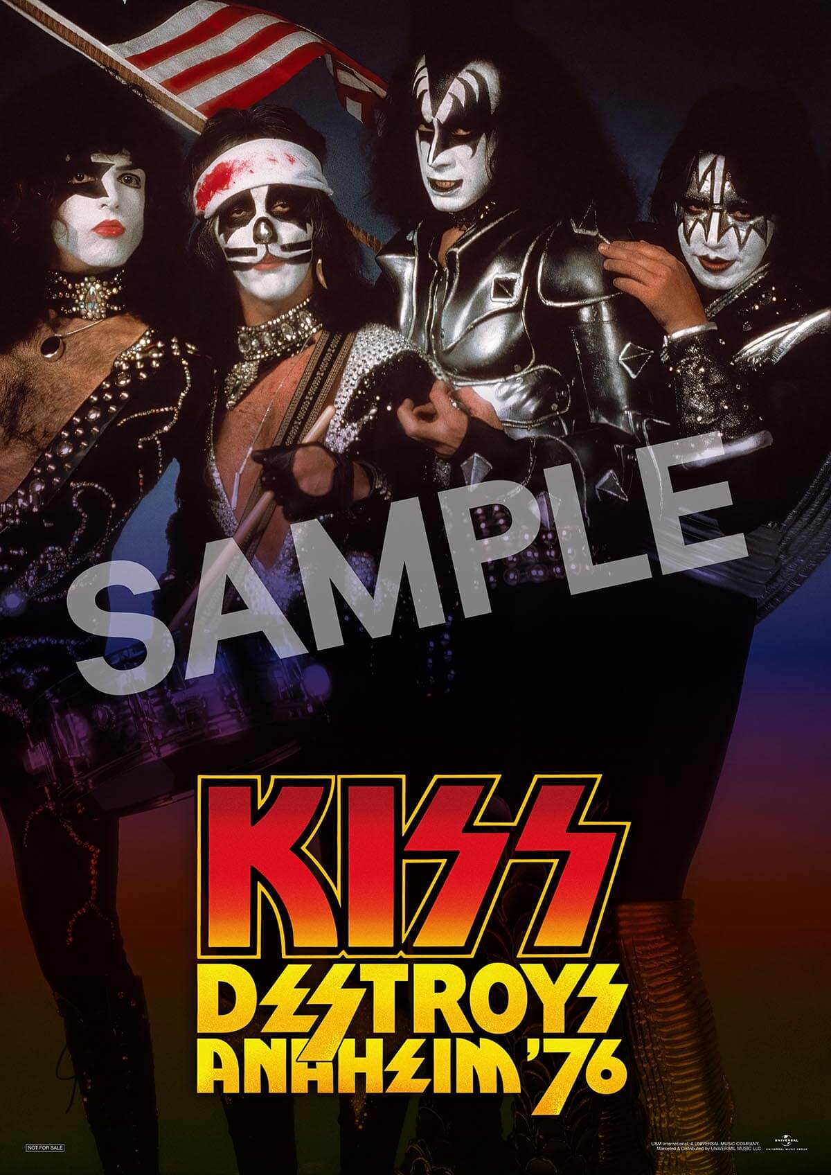 KISS『デストロイズ・アナハイム’76』日本盤 先着購入者一般特典 オリジナルB2サイズ・ポスター SAMPLE