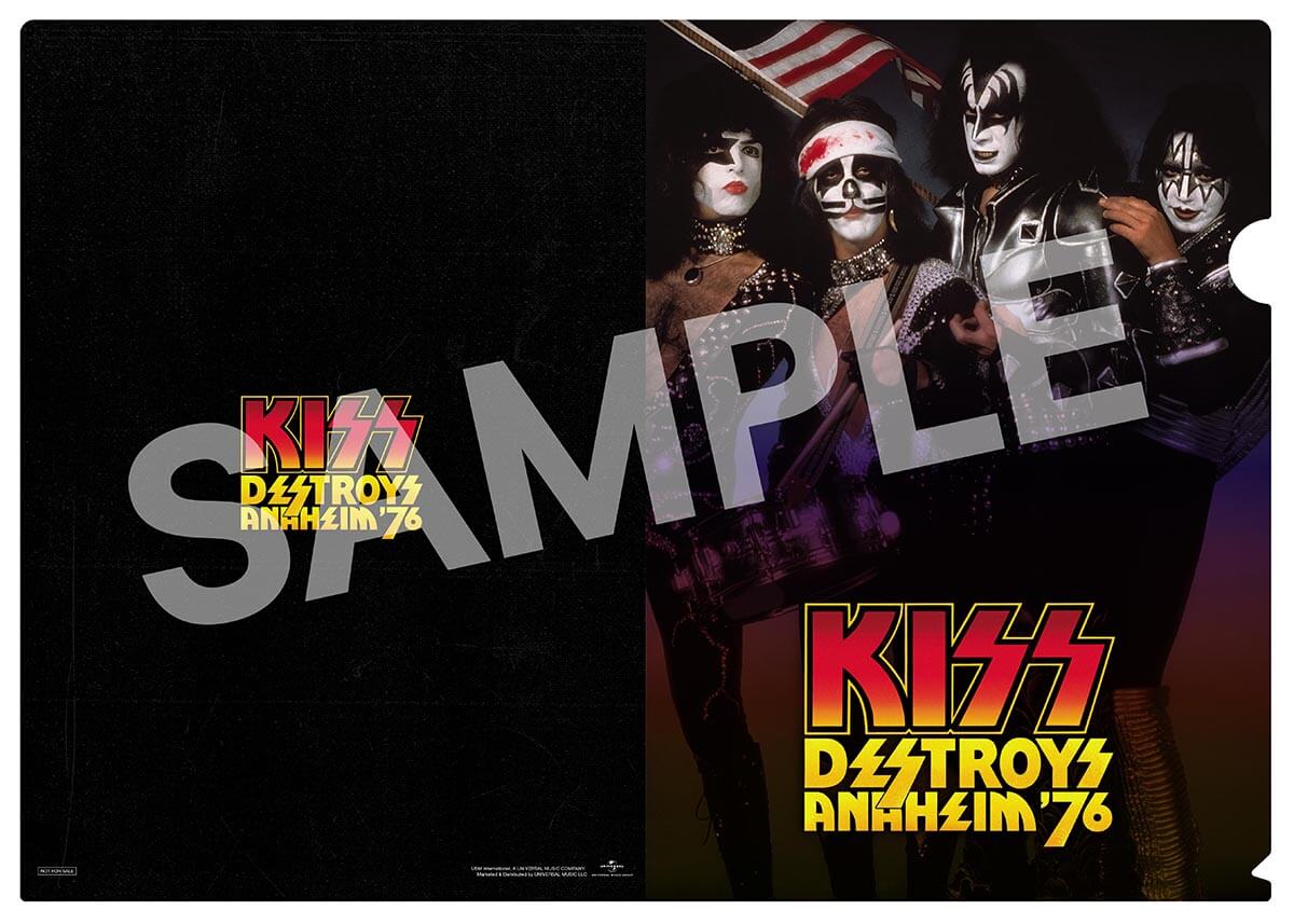 KISS『デストロイズ・アナハイム’76』日本盤 先着購入者Amazon特典 オリジナルA4クリアファイル SAMPLE